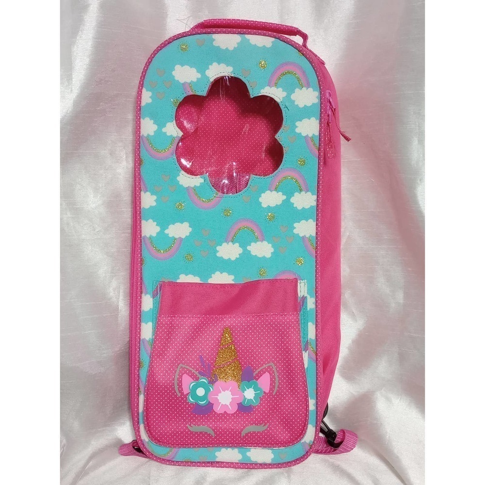MY Life Girls Pink Blue Backpack Unicorn Rainbow Hearts Polka Dots